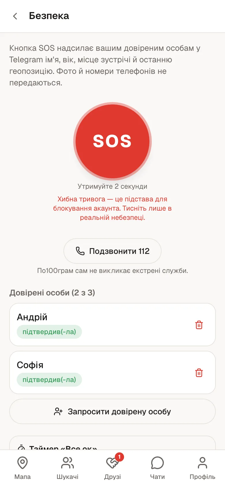 SOS і довірені особи